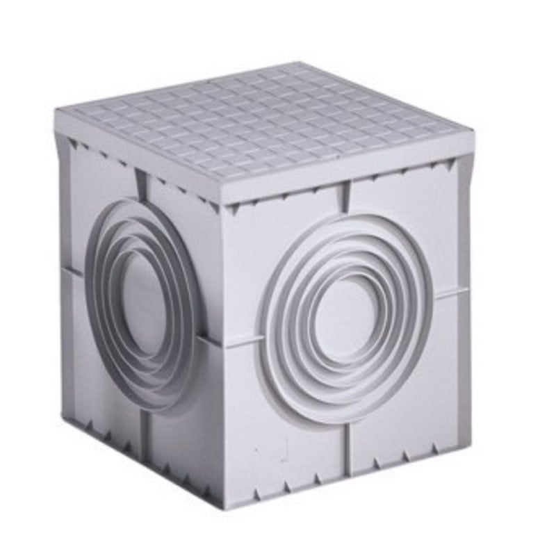 Pozzetto elettrico con coperchio e fondo chiuso 40cmx40cmx40cm polipropilene Pozzetto elettrico con coperchio e fondo chiuso 40cmx40cmx40cm polipropilene